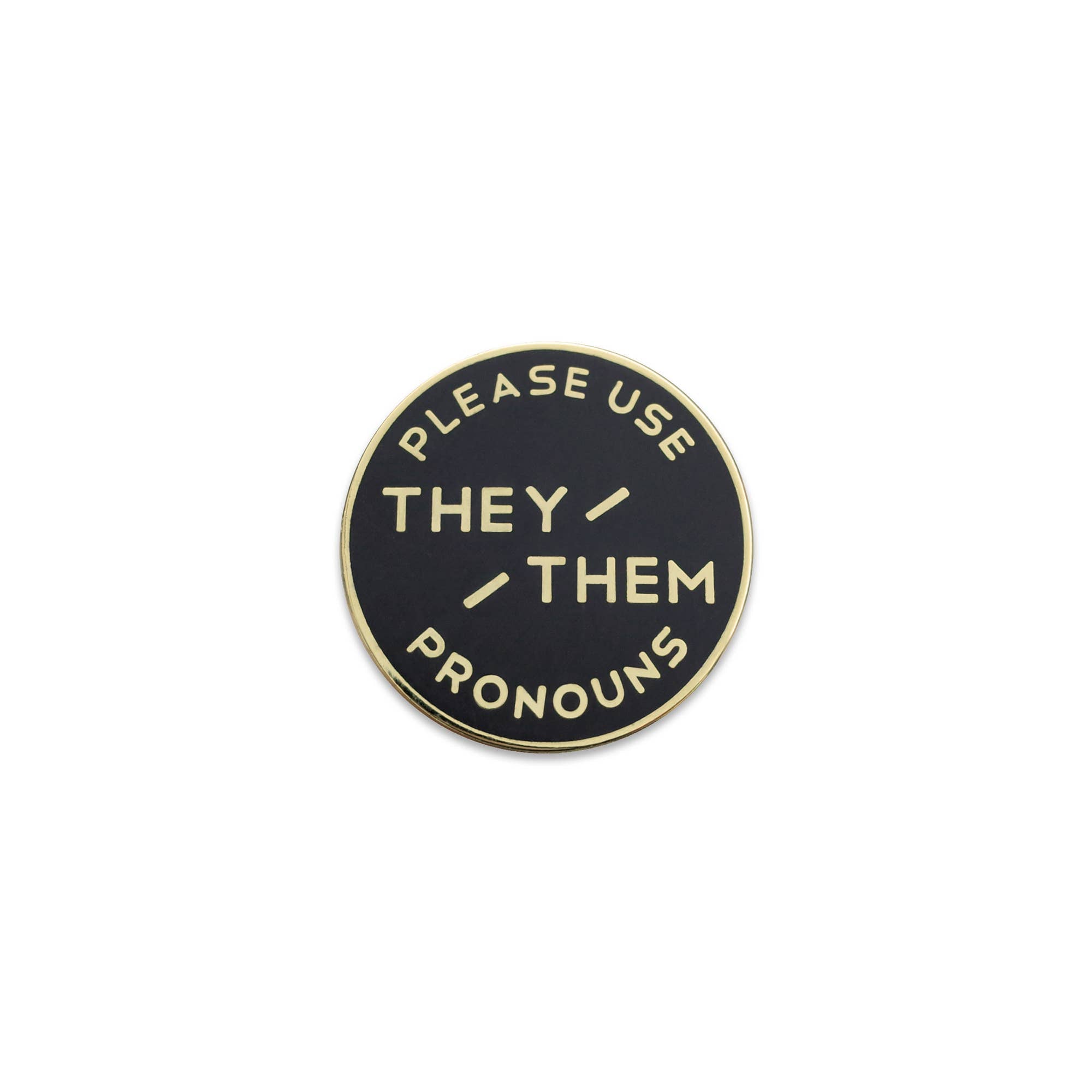 Black & Gold Pronoun Pins