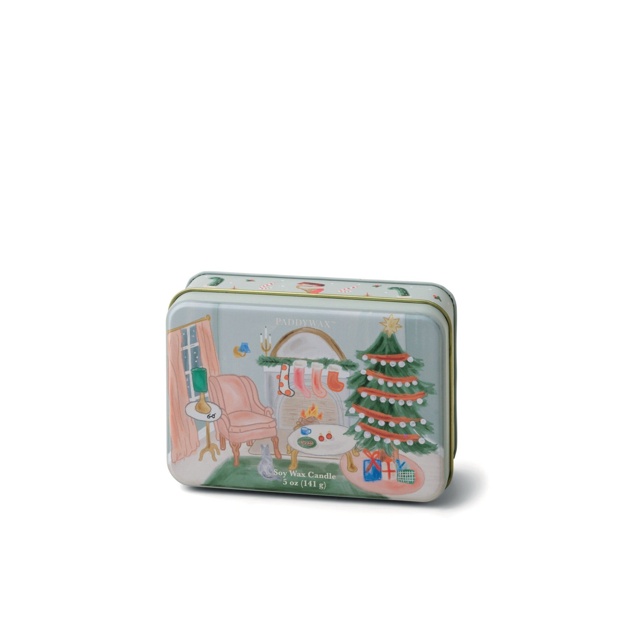 Holiday Candle Tin - Persimmon and Chestnut (5 oz)
