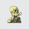 Skull of a Skeleton with Burning Cigarette Pin