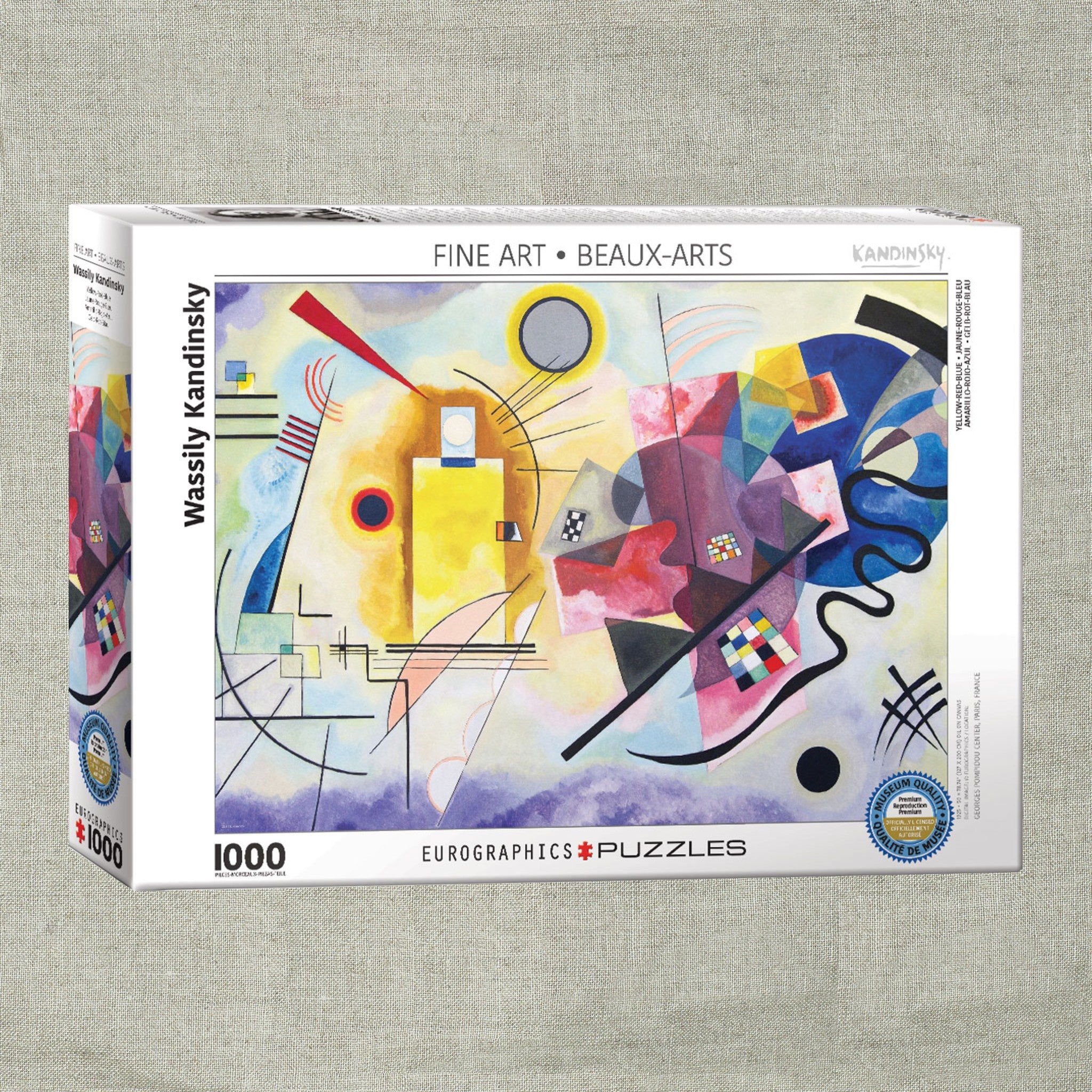 Kandinsky: "Yellow-Red-Blue," 1000 Pc Puzzle