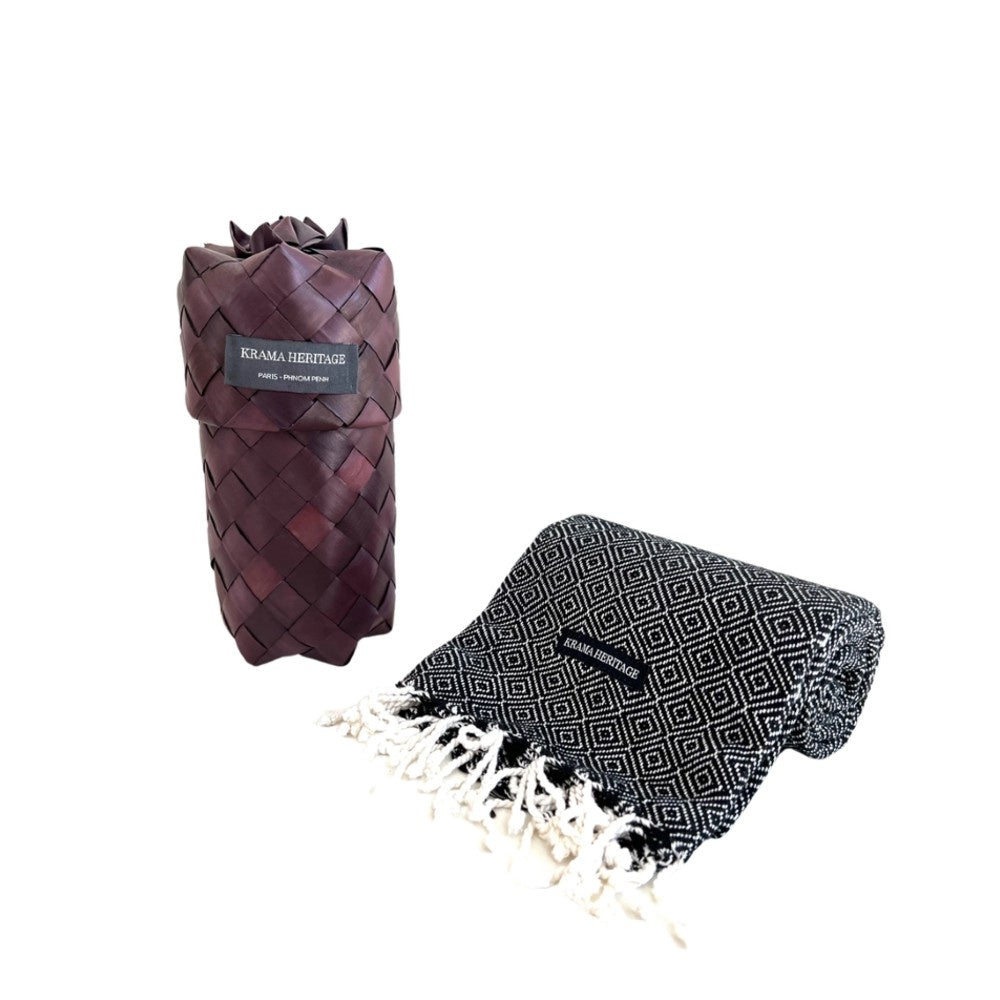 Cotton Krama Scarf - Black