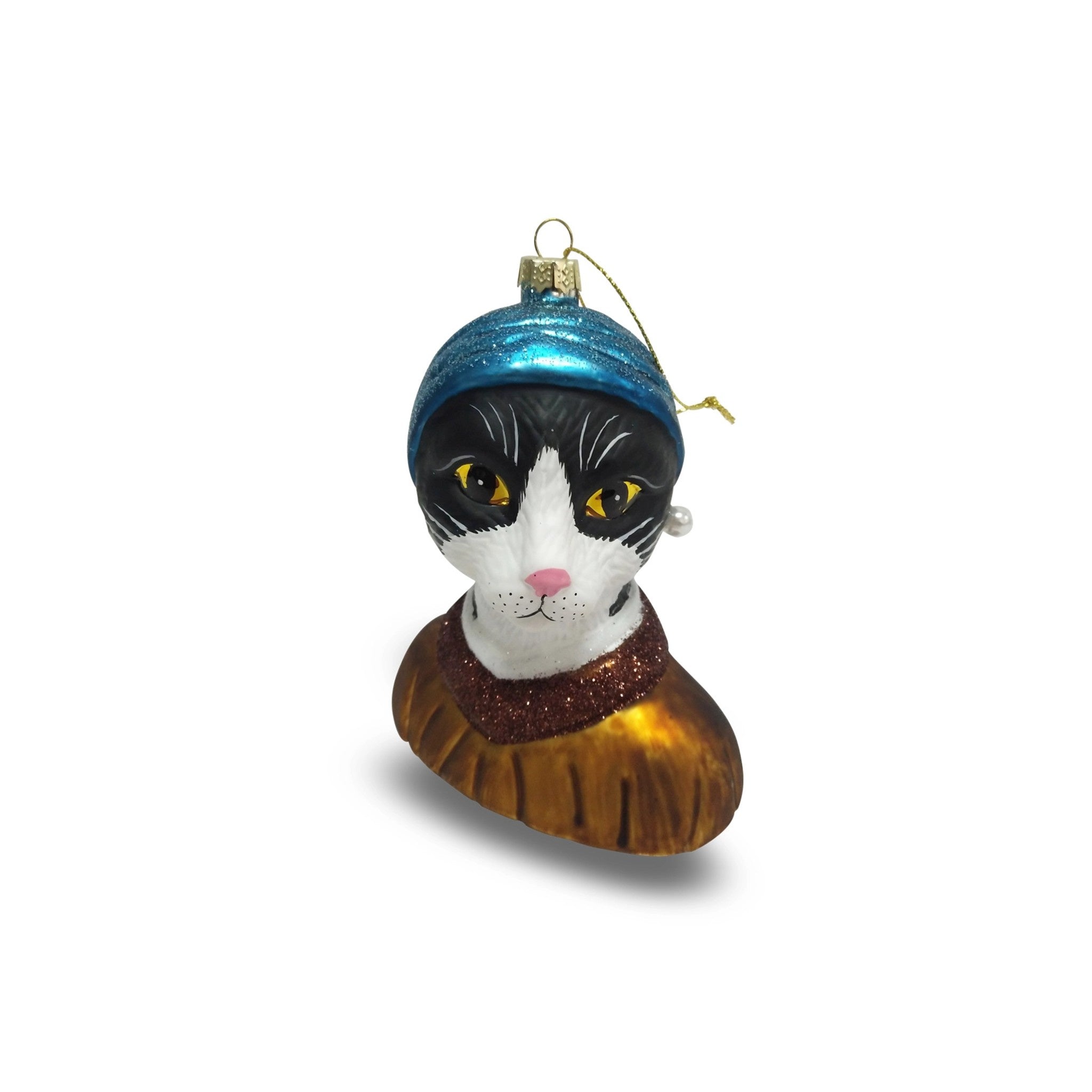 Cat with a Pearl Earring Ornament