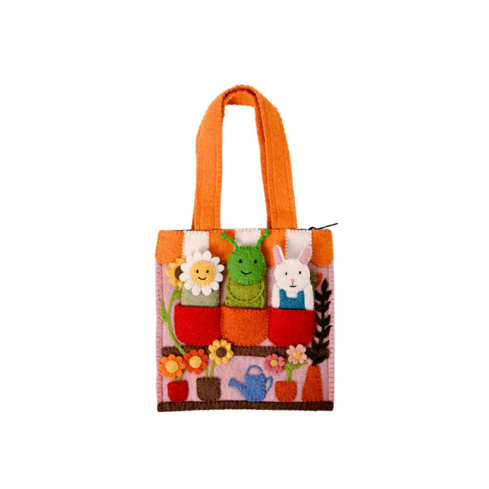 Felt Flower Shop Puppet Bag