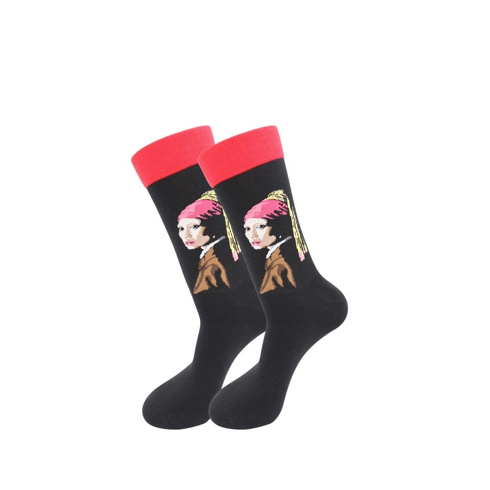 "Girl with A Pearl Earring" Art Socks