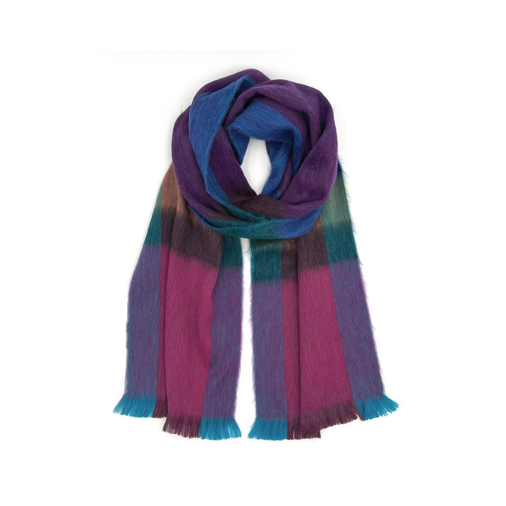 Alpaca Plaid Scarf - Grapevine