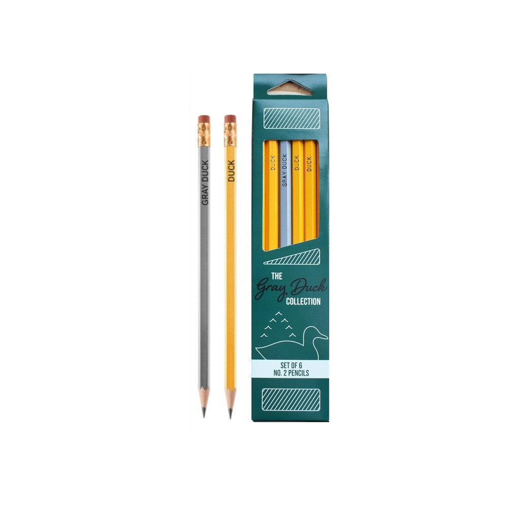 Gray Duck Pencil Set - 6 Pc