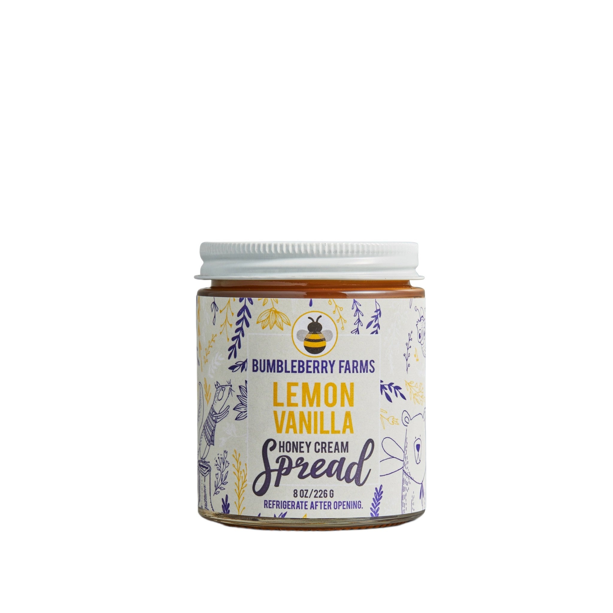 Lemon Vanilla Honey Cream Spread - 8oz