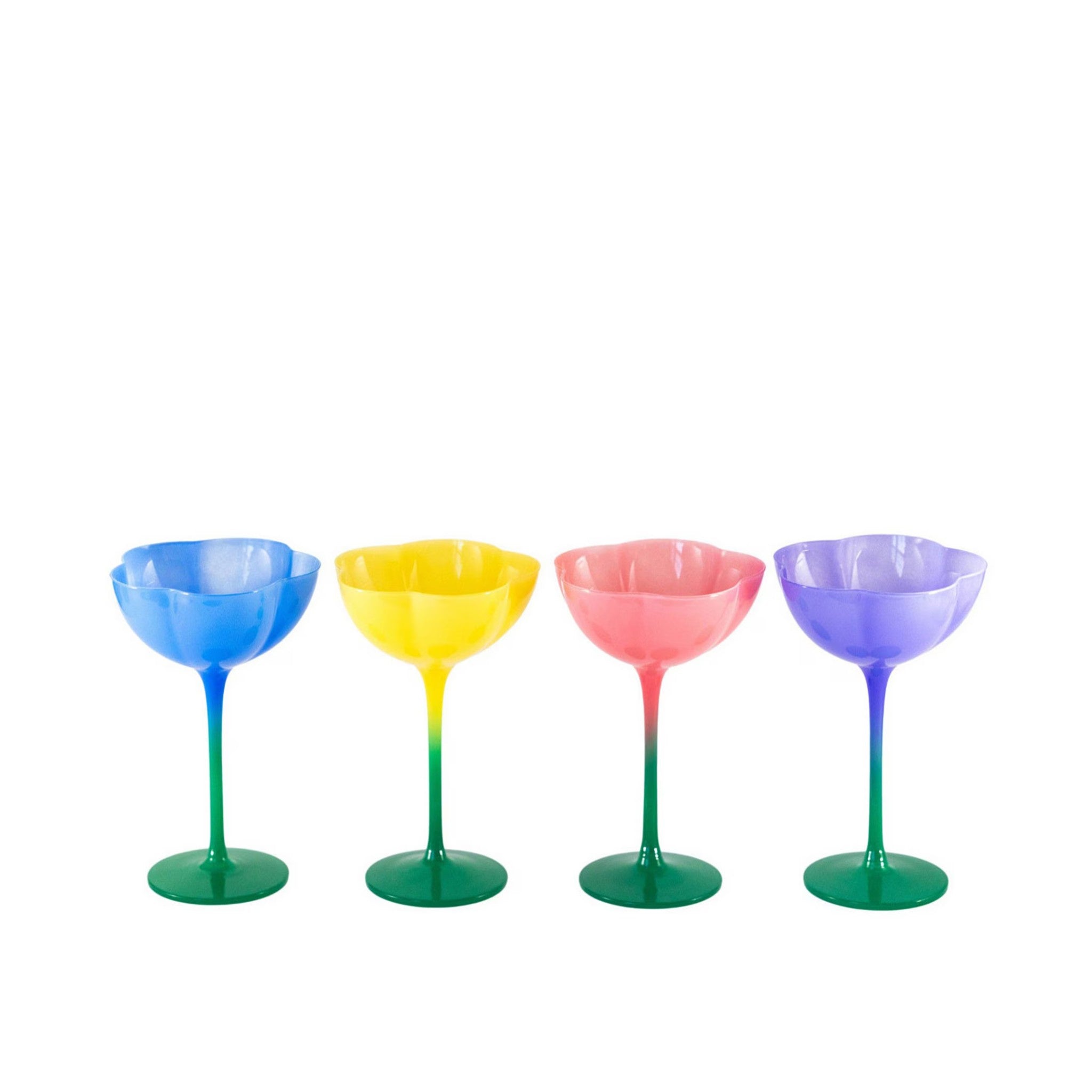Ombre Flower Coupe Set - 4 Pc