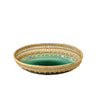 Oval Glazed Ceramic Bottom Basket