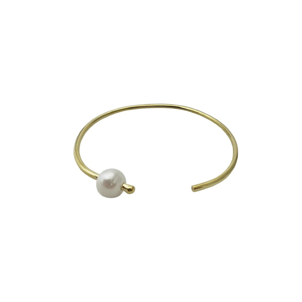 Brass & Freshwater Pearl Bangle