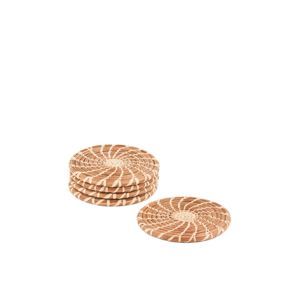 Pine Needle Coaster Set - 4 Pc