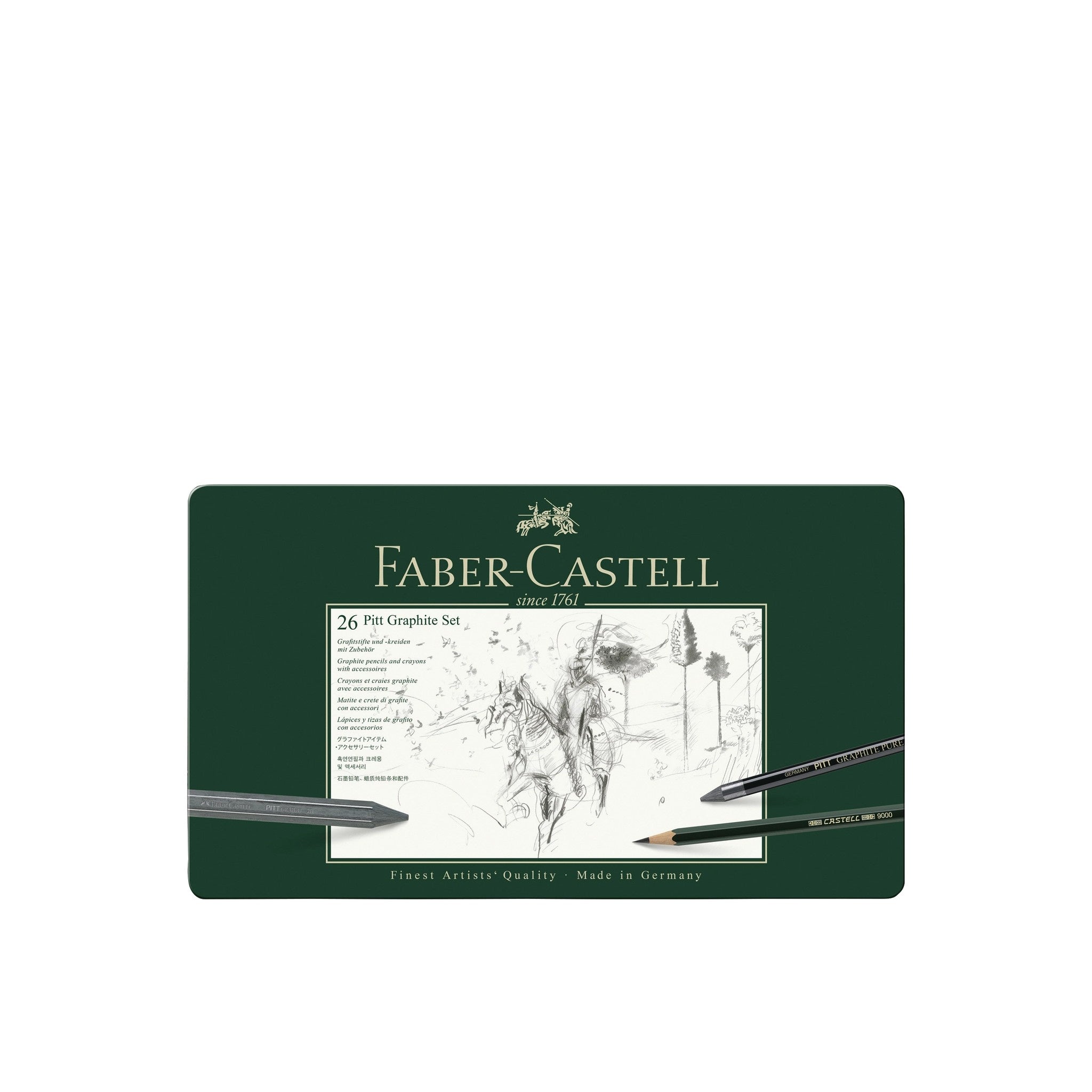 Pitt Graphite Sketching Tin Set - 26 Pc