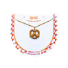 Pretzel Charm Ceramic Necklace