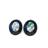 Raven Abalone Statement Stud Earring