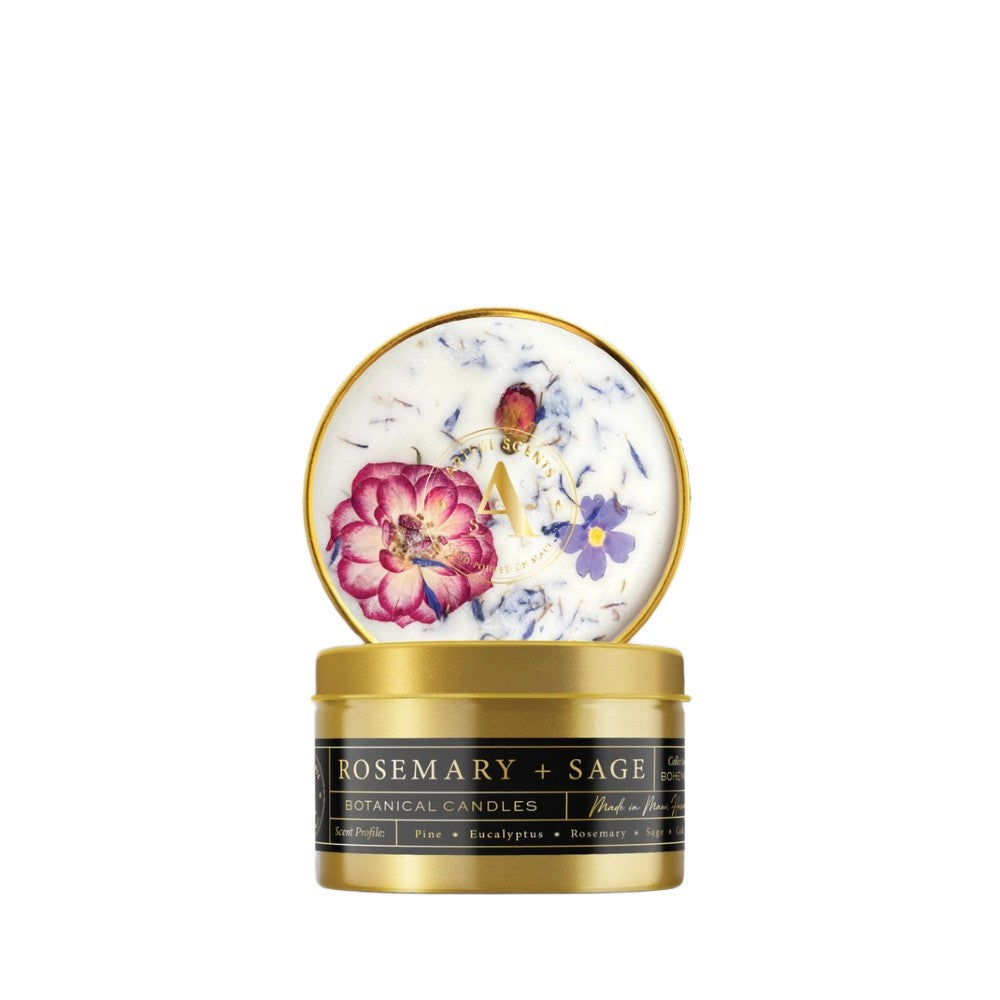 Bohemian Botanical Candle - Rosemary + Sage