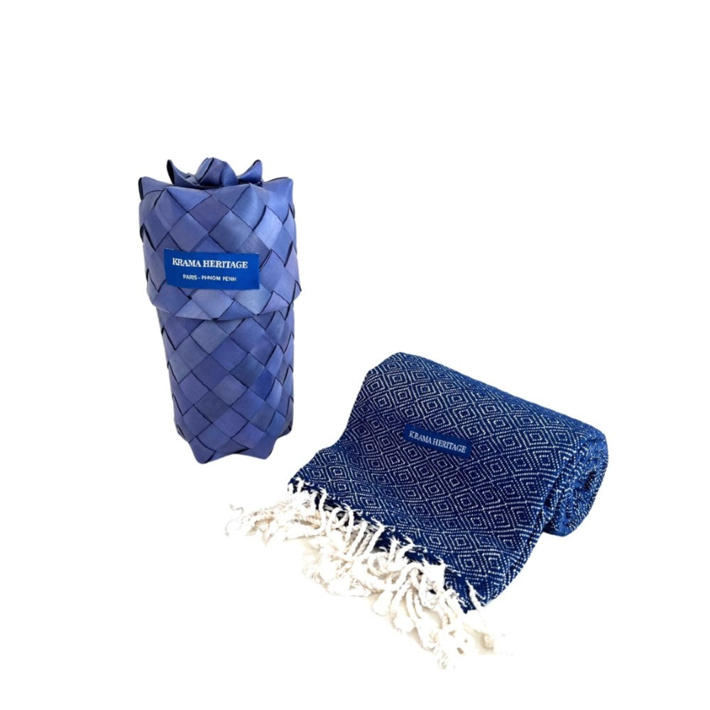 Cotton Krama Scarf - Royal Blue