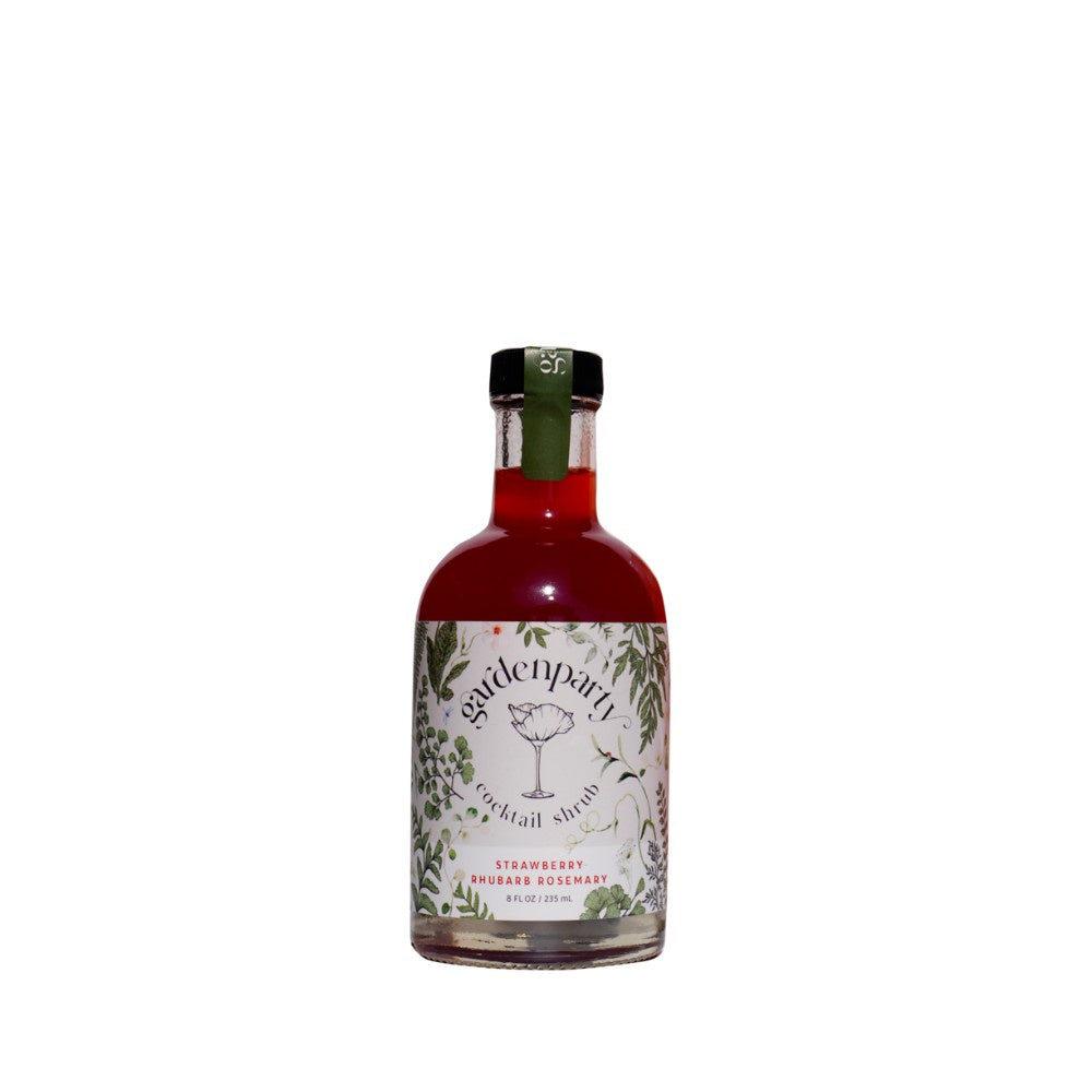Strawberry Rhubarb Rosemary Cocktail Shrub