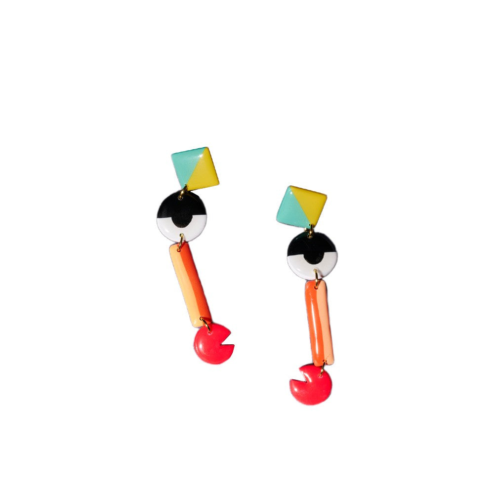 Stripe Faces Earrings