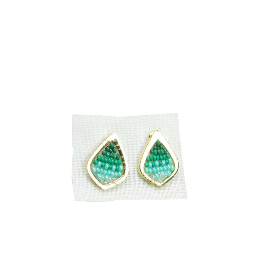 Turquoise Teardrop Post Earrings