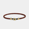 Leather & Gold Uno Bracelet