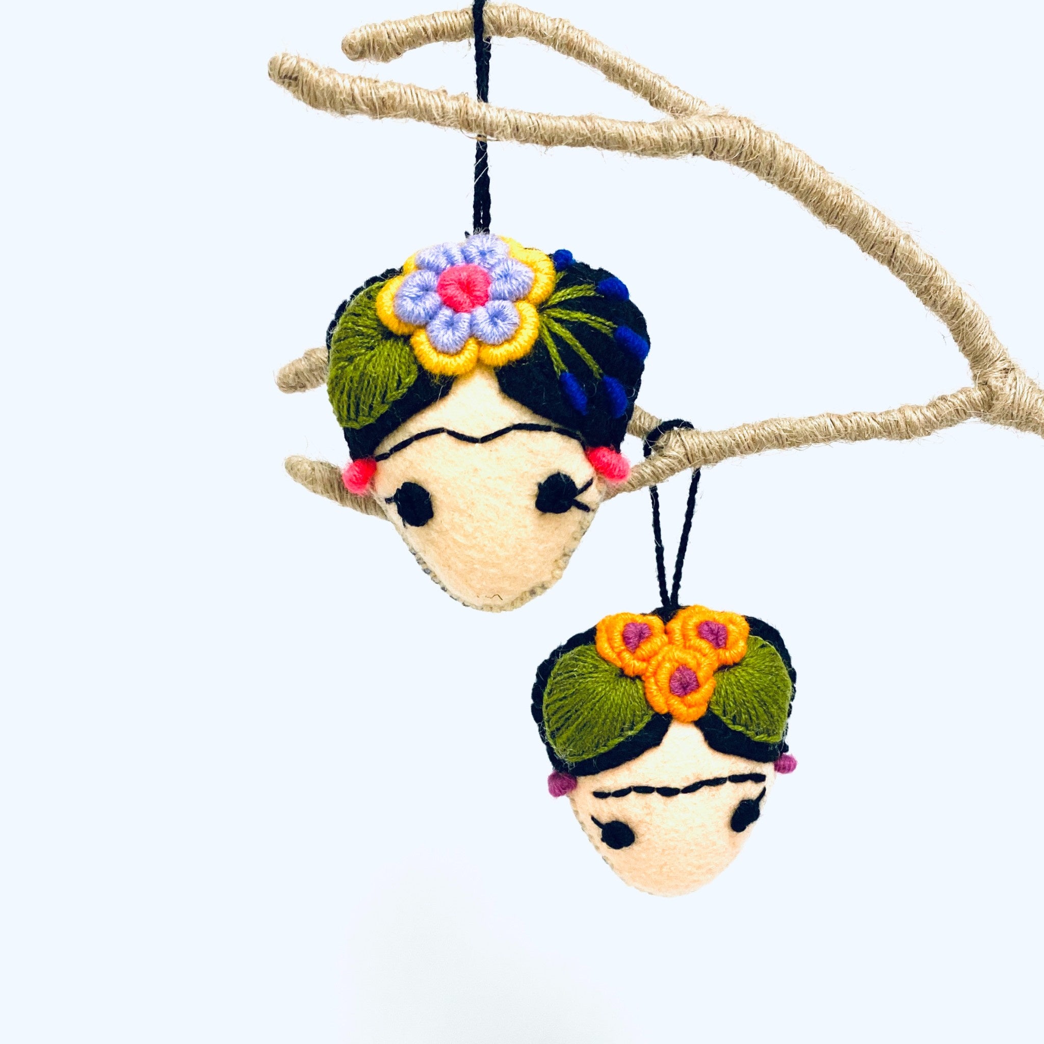 Frida Kahlo Felted Ornament