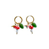 Birds and Mushrooms Charm Earrings