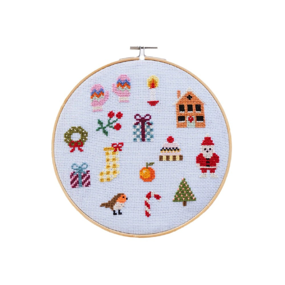 Colourful Beginner Christmas Cross Stitch Kit