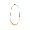 14k Blush Opal & Matte Quartz Necklace