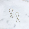 14K Gold Single Ribbon Threader Earrings
