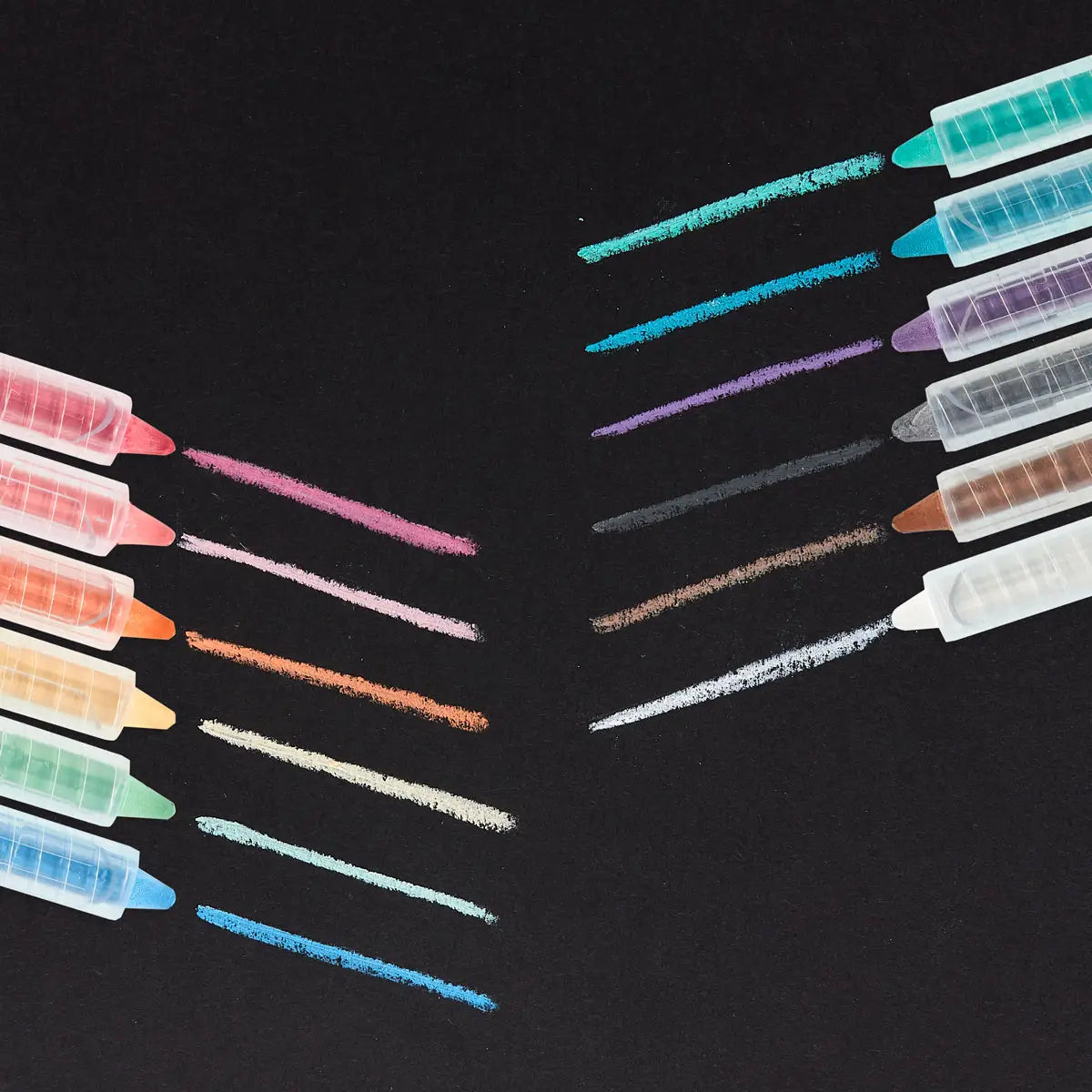 Navaris Dustless Chalk Pencil Sticks (Set of 2) - Fine-Tipped Chalkboard  Pencils for Tailors, Sewing, Blackboard, Glass - Includes Sharpener - White