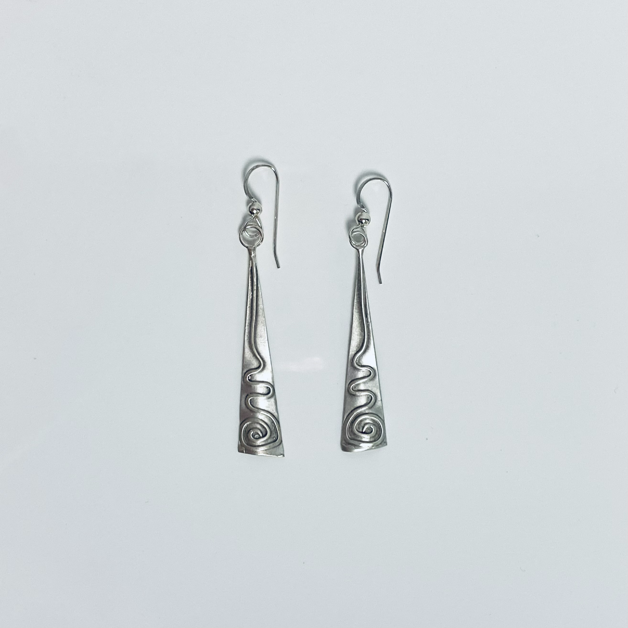 Sterling Silver Swirl Cone Earrings Sterling Silver Swirl Cone Earrings