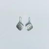 Silver Diamond Rose Earrings