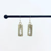 Silver Rectangle Shadow Earrings