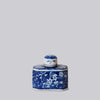 Blue and White Porcelain Plum Blossom Lidded Caddy