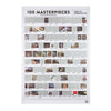 100 Masterpieces of Art History Scratch Poster